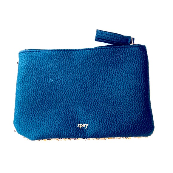 Gold Sequined Ipsy Cosmetic Mini Bag - Picture 4 of 4